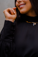 Camisa princesa alfaiataria Preto