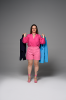 Shorts de alfaiataria Rosa