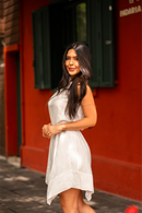 Vestido alfaiataria romântico Branco