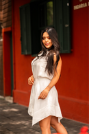 Vestido alfaiataria romântico Branco